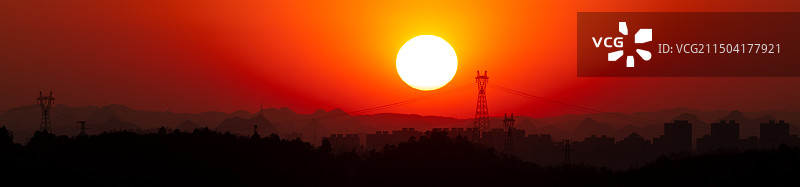 城市的日落图片素材
