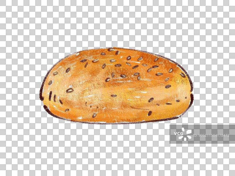 手绘安徽特色美食黄山烧饼梅干菜烧饼插画图片素材