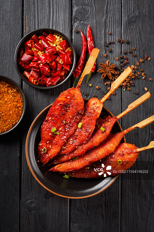 川香鸡柳图片素材