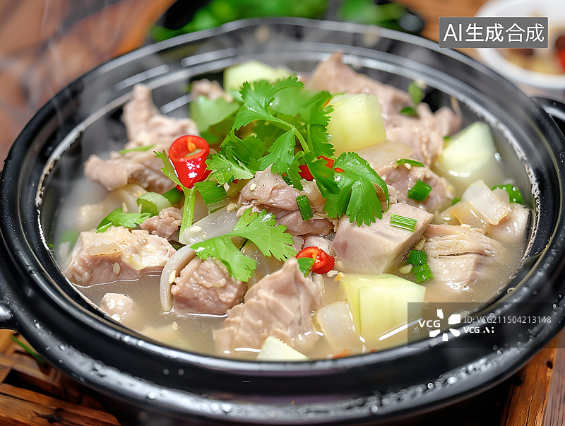 【AI数字艺术】民族美食清炖羊肉图片素材