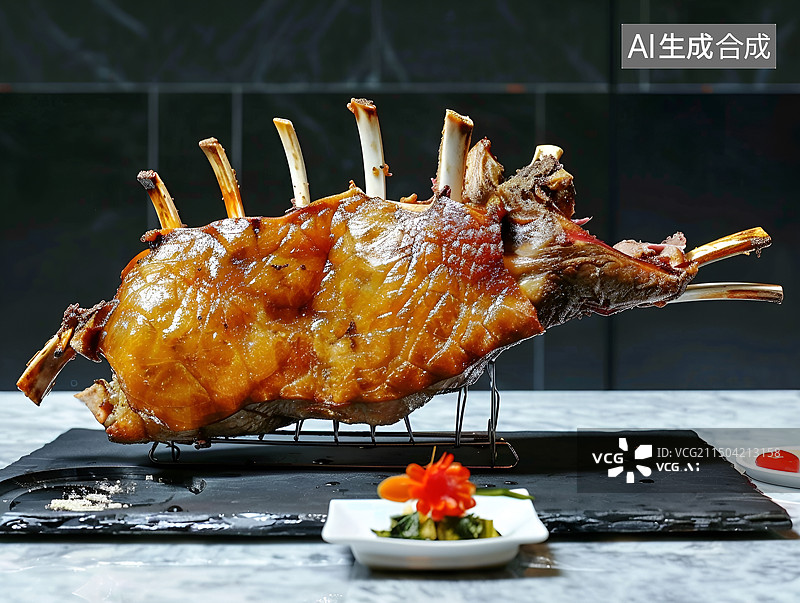 【AI数字艺术】民族美食烤羊肉图片素材