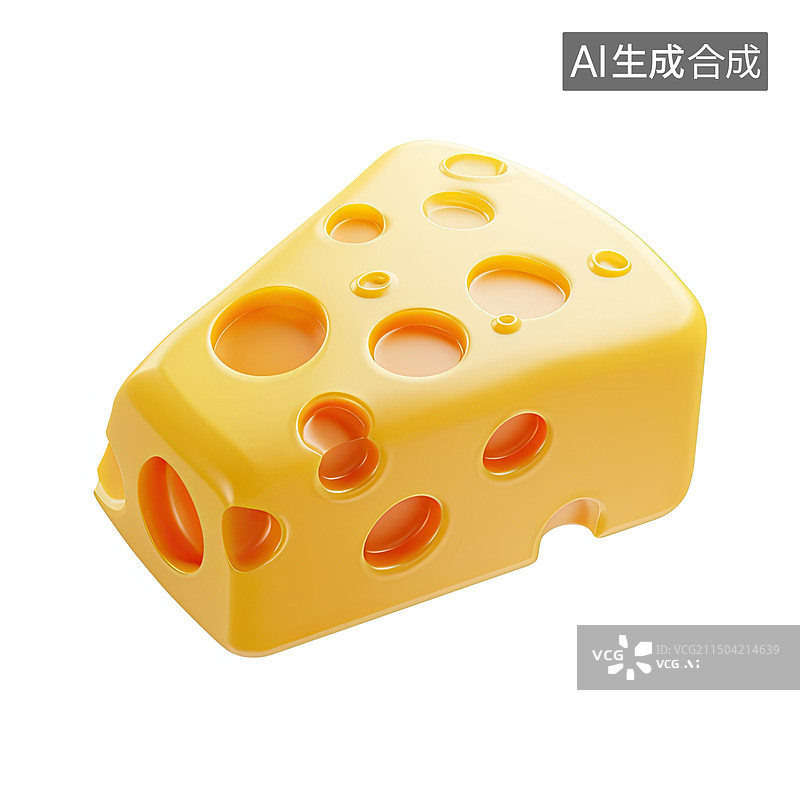 【AI数字艺术】卡通三维奶酪素材图片素材