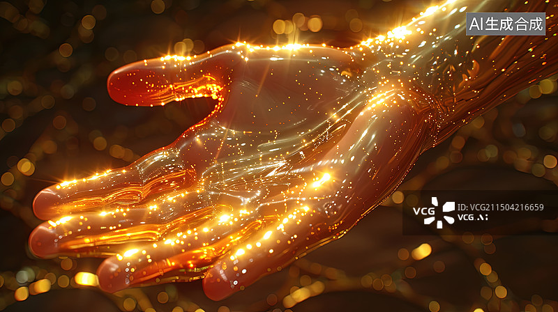 【AI数字艺术】金手指点石成金图片素材