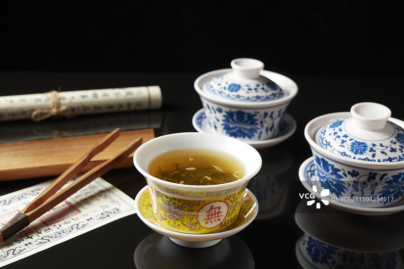 盖碗茶图片素材