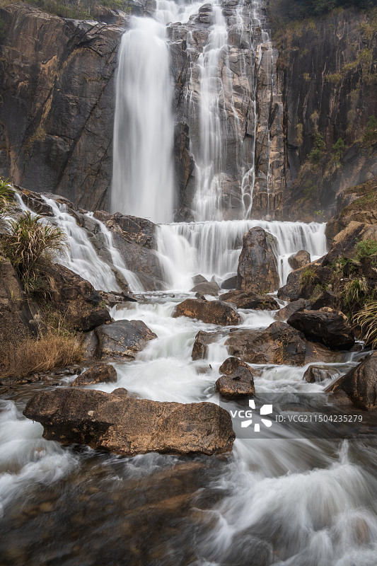 浙江省台州市天台县天台山大瀑布图片素材