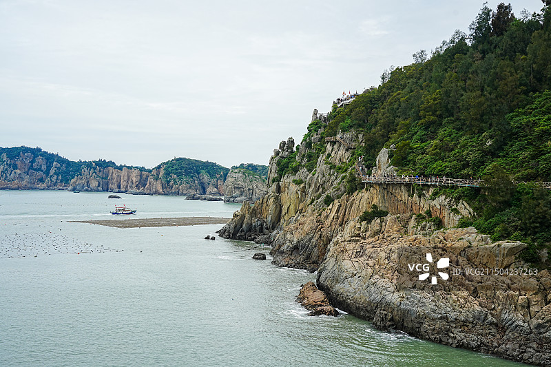 温州洞头半屏山-仙叠岩（同心小镇）图片素材