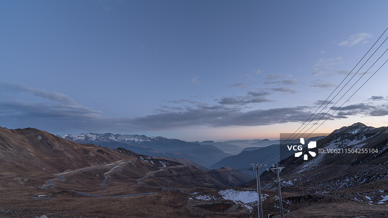 四川夹金山黄昏图片素材