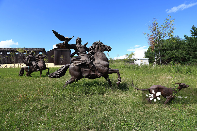 呼伦贝尔中国达斡尔民族园图片素材