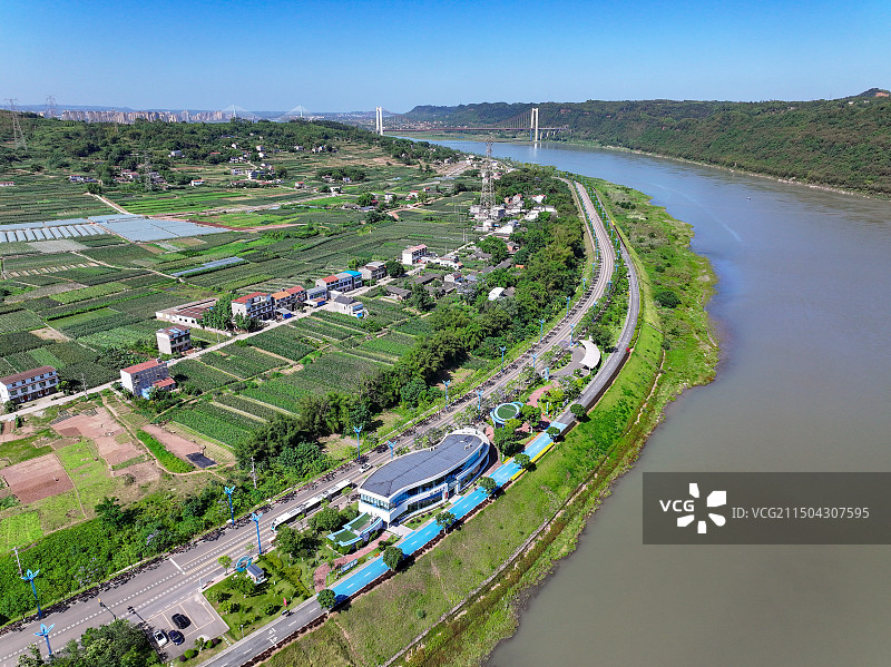 宜宾南溪区长江第一湾景区图片素材