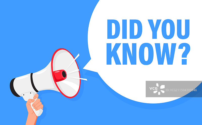 手持扩音器喇叭冷知识提示图片素材