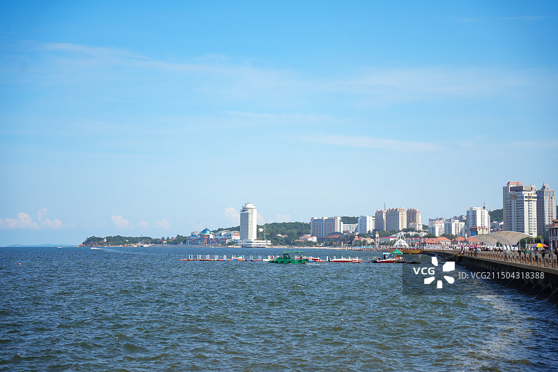 烟台 海岸街 海湾图片素材