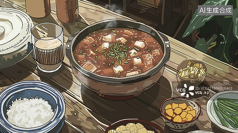 【AI数字艺术】南京特色美食之鸭血粉丝汤图片素材