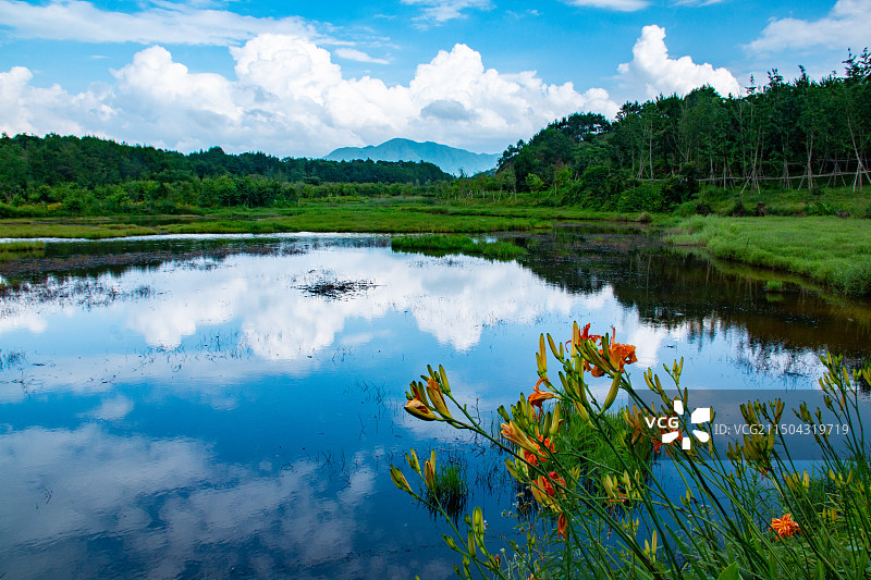 龙岩长汀汀江国家湿地公园图片素材