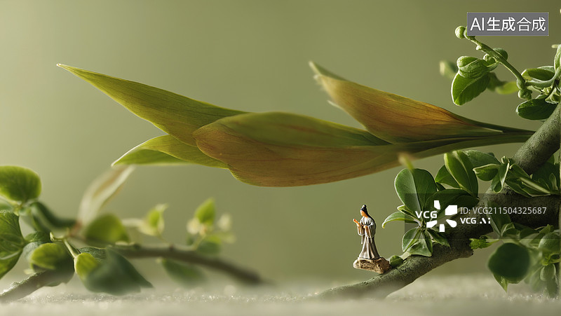 【AI数字艺术】微距摄影-微缩东方文化景观图片素材