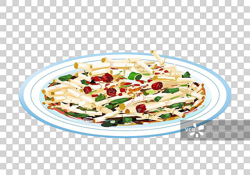 手绘食物凉菜凉拌折耳根免抠元素图片素材