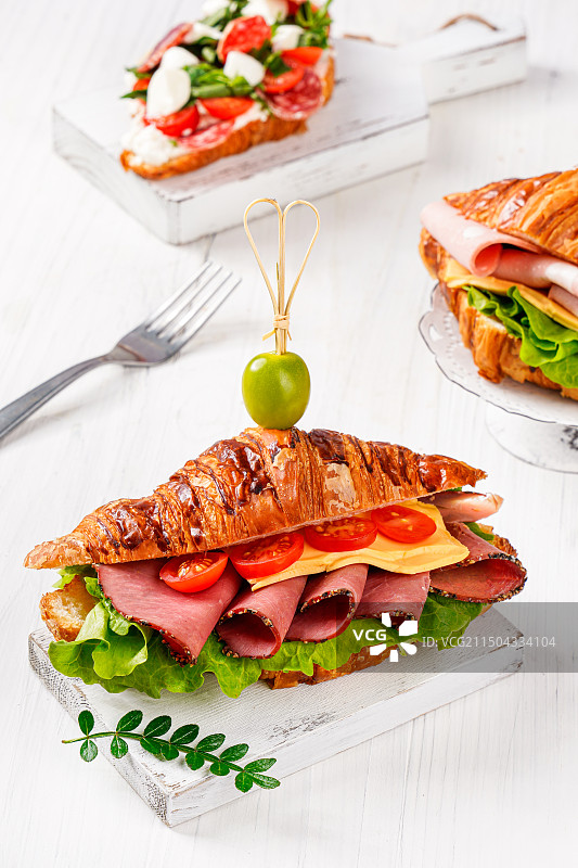 火腿三明治图片素材