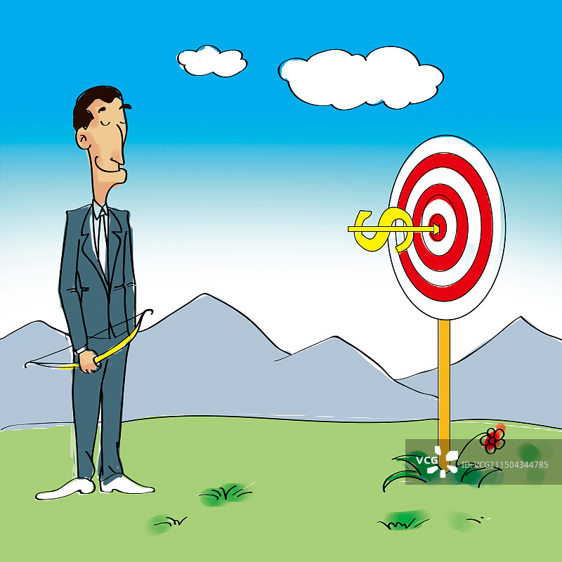 射箭击中靶子图片素材
