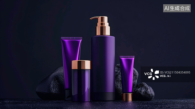【AI数字艺术】3D渲染洗面奶化妆品模板展示平台三维背景图片素材