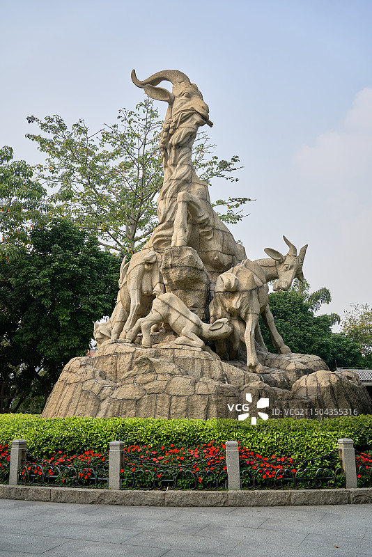 广州越秀公园五羊石雕图片素材