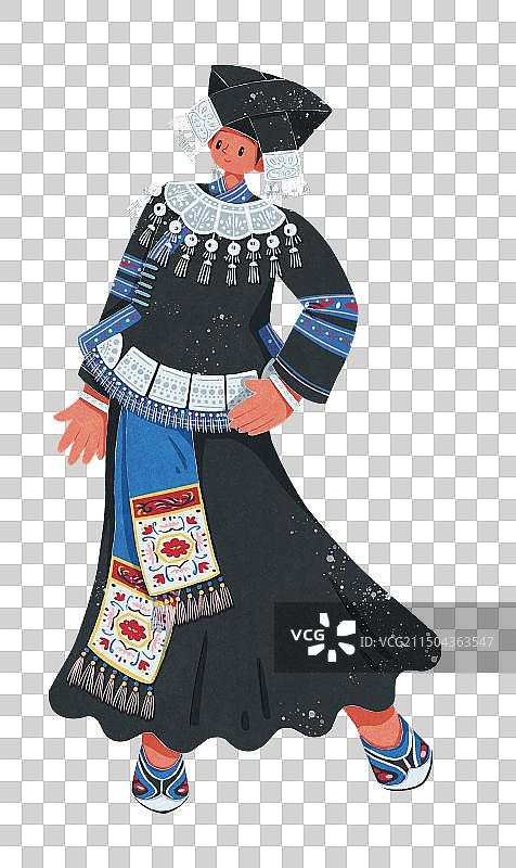 云南地区壮族传统服饰女性图片素材