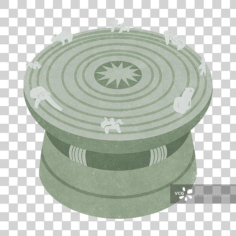 壮族图腾铜鼓图片素材