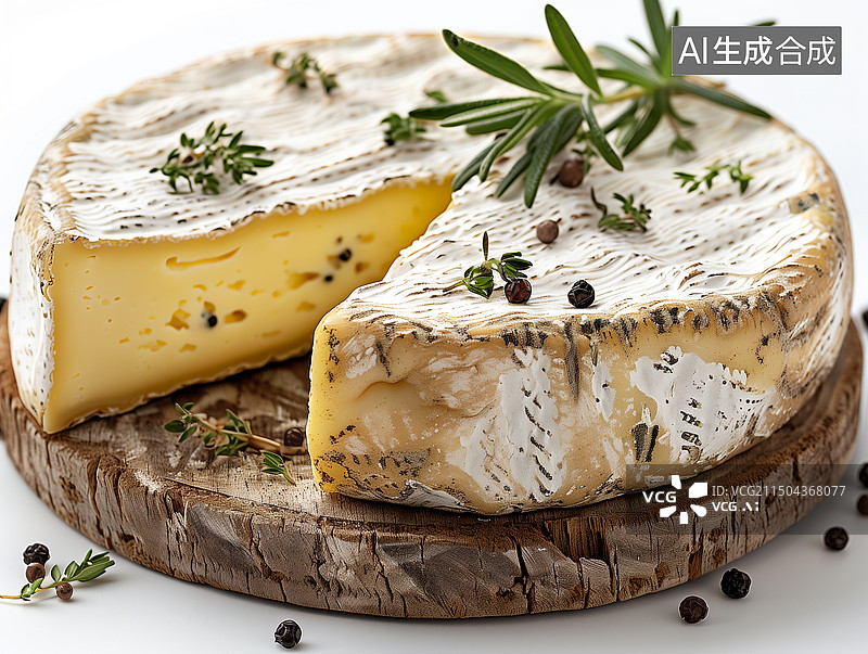 【AI数字艺术】白色背景下的食物特写镜头图片素材