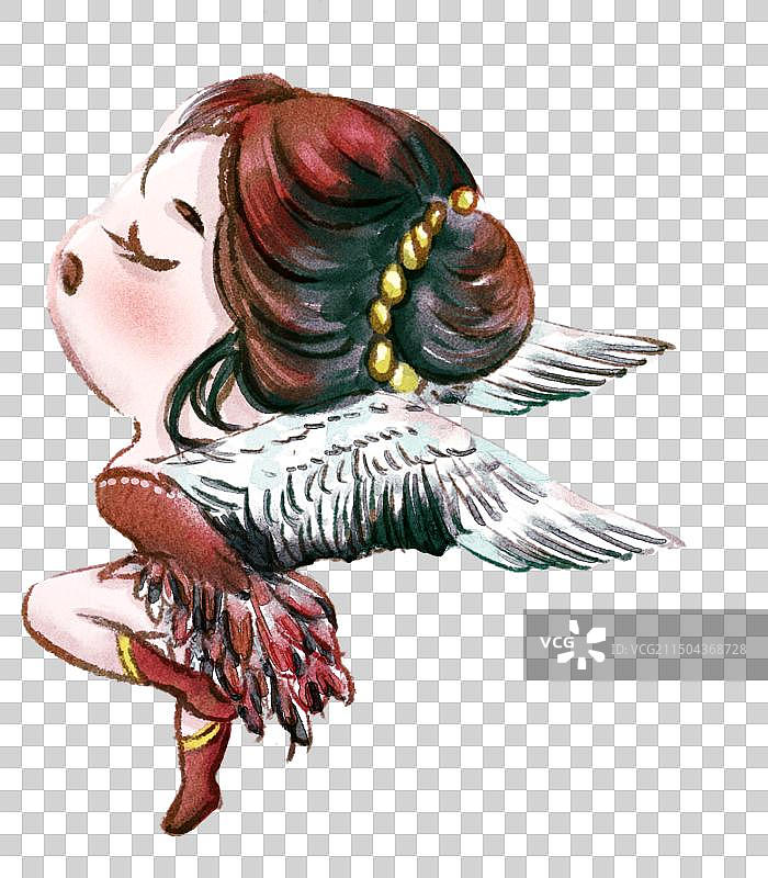 黑颈鹤拟人图片素材