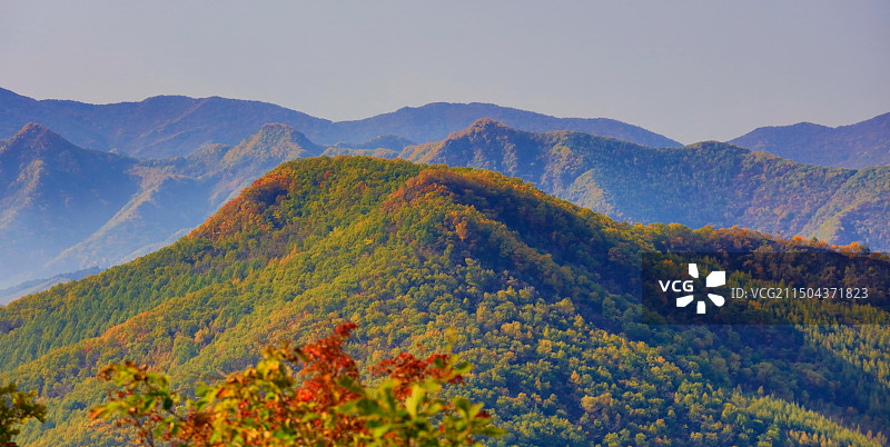 辽宁本溪铁刹山秋色图片素材