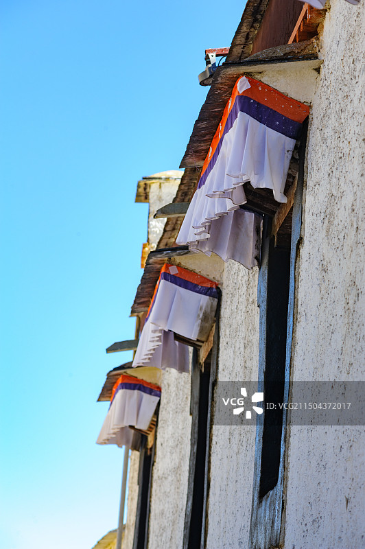 藏族窗户上的香布图片素材