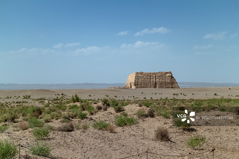 汉代古迹，世界文化遗产玉门关小方盘城图片素材