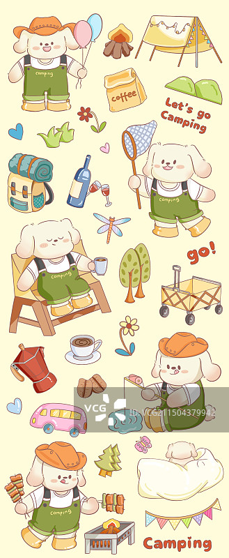 露营小熊图片素材