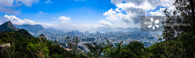 香港市区全景远眺·麦理浩径笔架山观景台图片素材