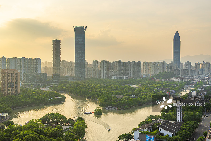 温州  温州城市风光 温州南塘街风景 温州南塘河风光 市区 白鹿洲公园图片素材