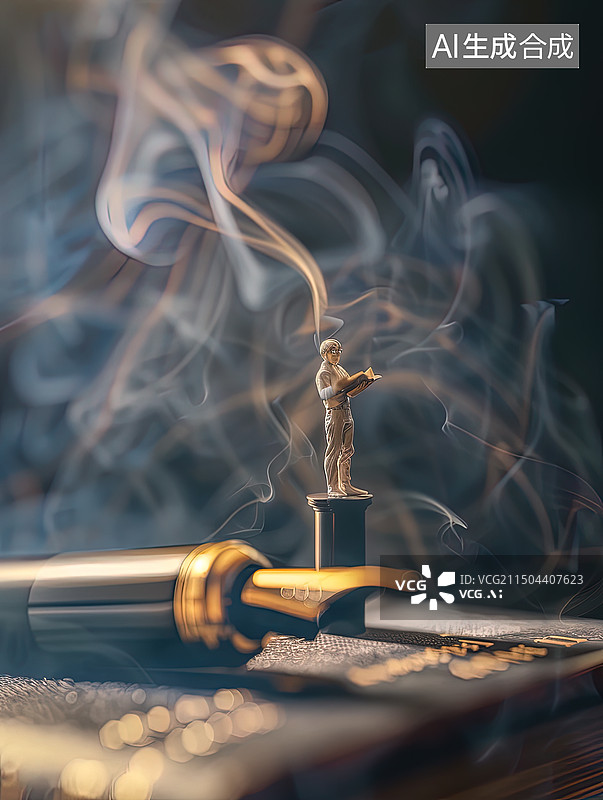 【AI数字艺术】浪漫的阅读者思考者图片素材