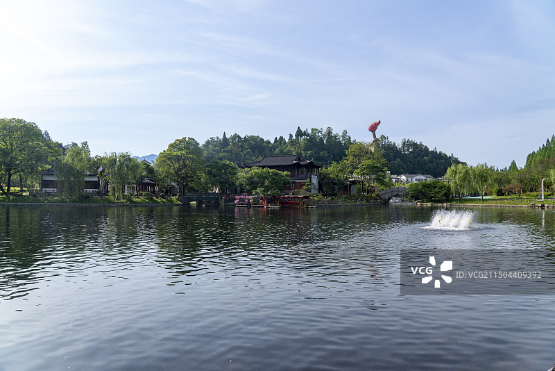 井冈山挹翠湖公园图片素材