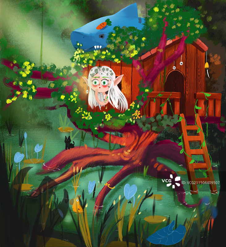 树洞精灵图片素材