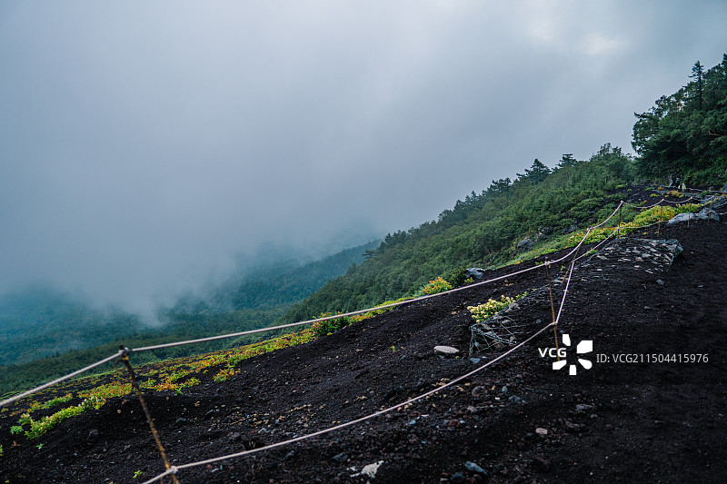富士山登山道图片素材