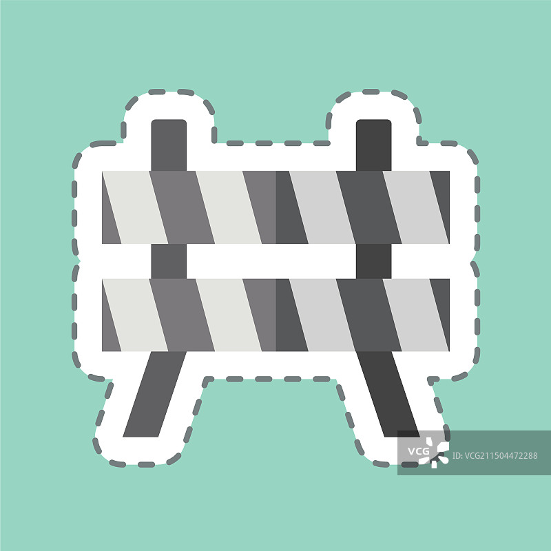 与安全护栏相关的贴纸线条图片素材