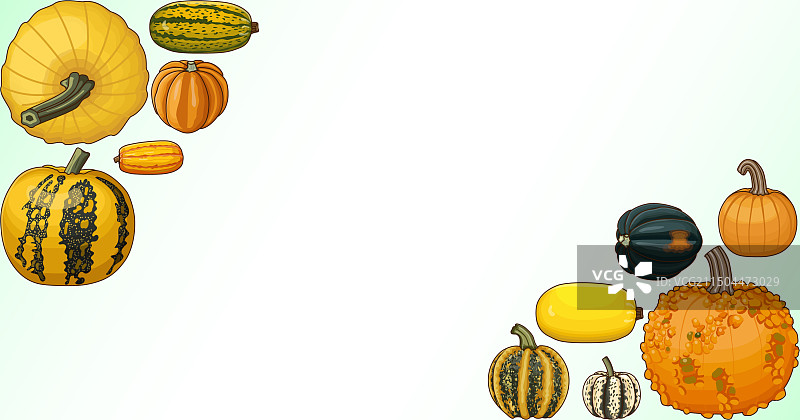 冬季南瓜矩形宣传单图片素材