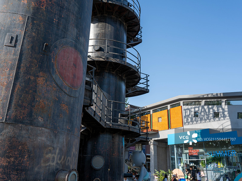 北京751艺术区正东煤气厂798艺术区国营七五一厂图片素材