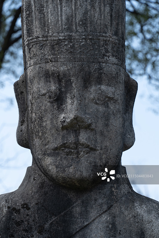 桂林靖江温裕王陵石像生特写镜头图片素材