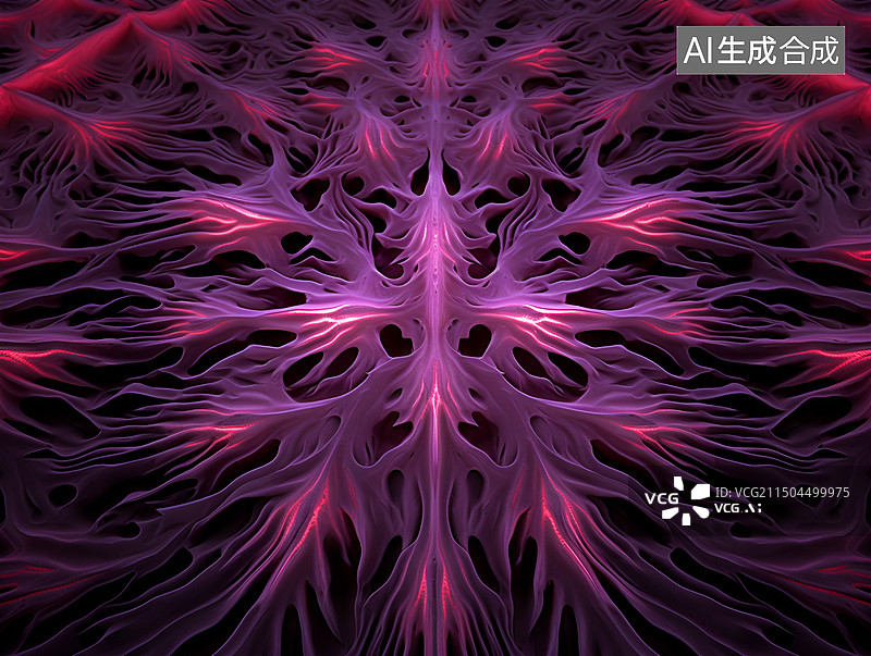 【AI数字艺术】酒红色抽象发光线条背景图片素材