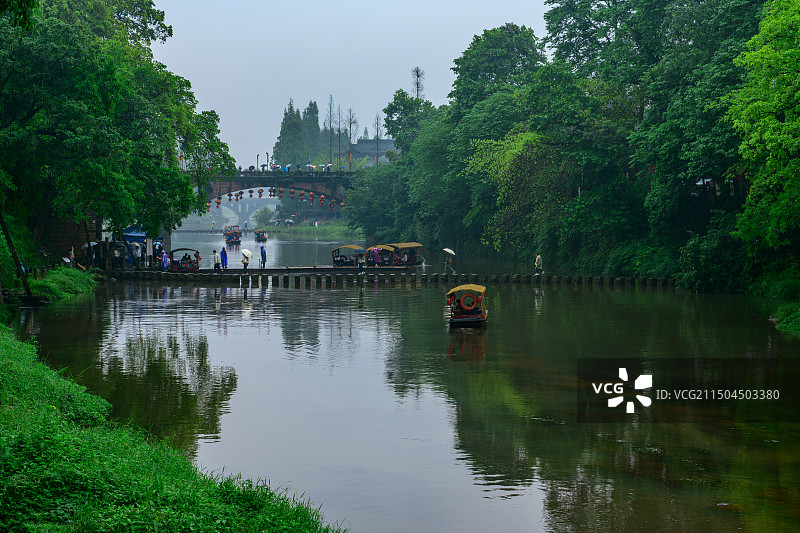 烟雨柳江图片素材