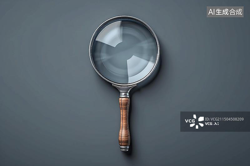 【AI数字艺术】配图：放大镜，调查图片素材