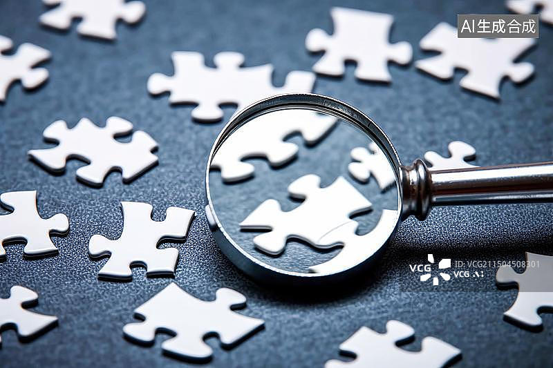 【AI数字艺术】配图：放大镜，调查图片素材