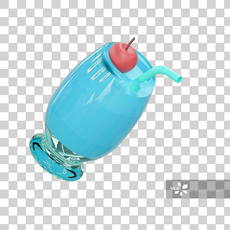 3d卡通杯子饮料冷饮饮品冰淇淋元素图片素材