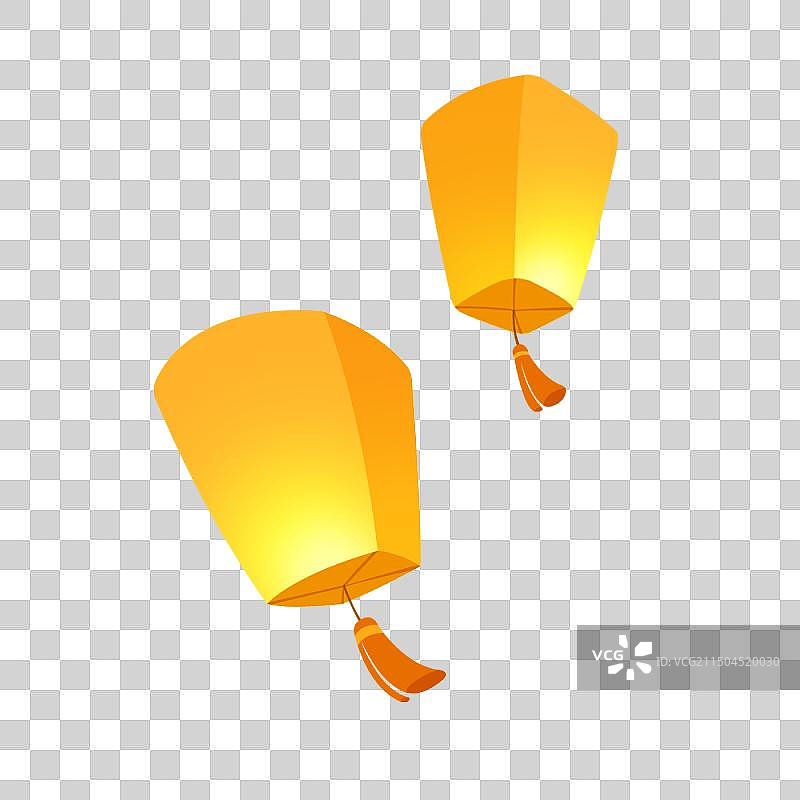 孔明灯元素2图片素材