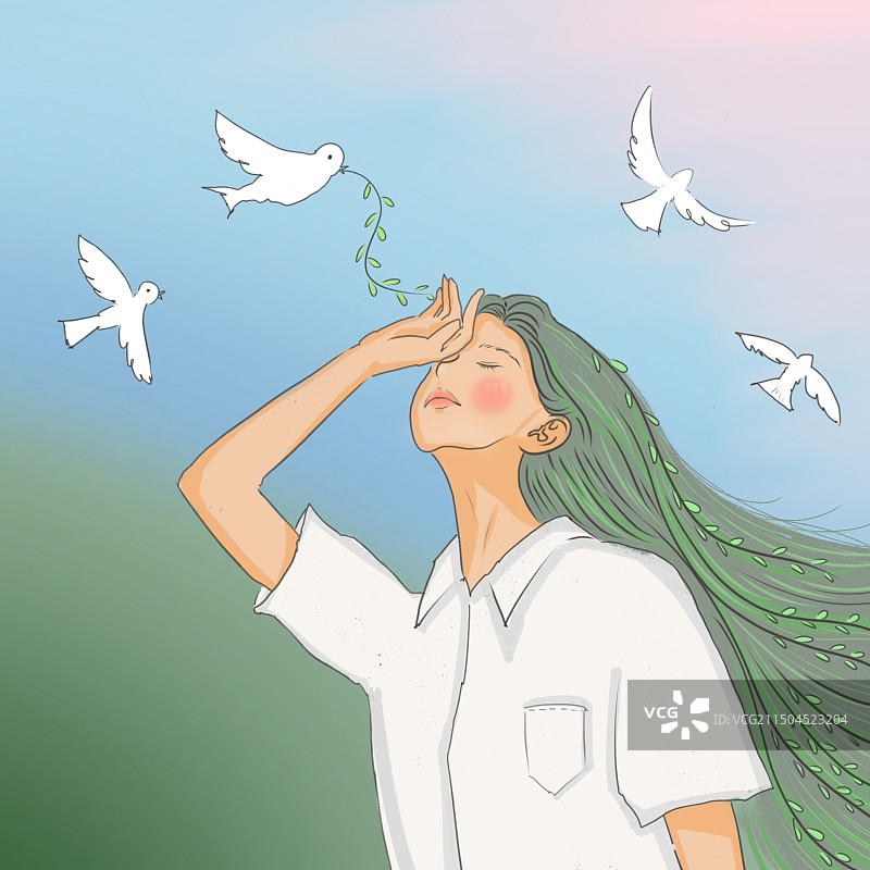 等待和平图片素材