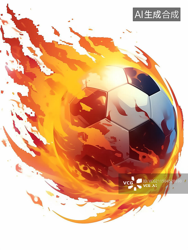 【AI数字艺术】带火足球世界杯图片素材