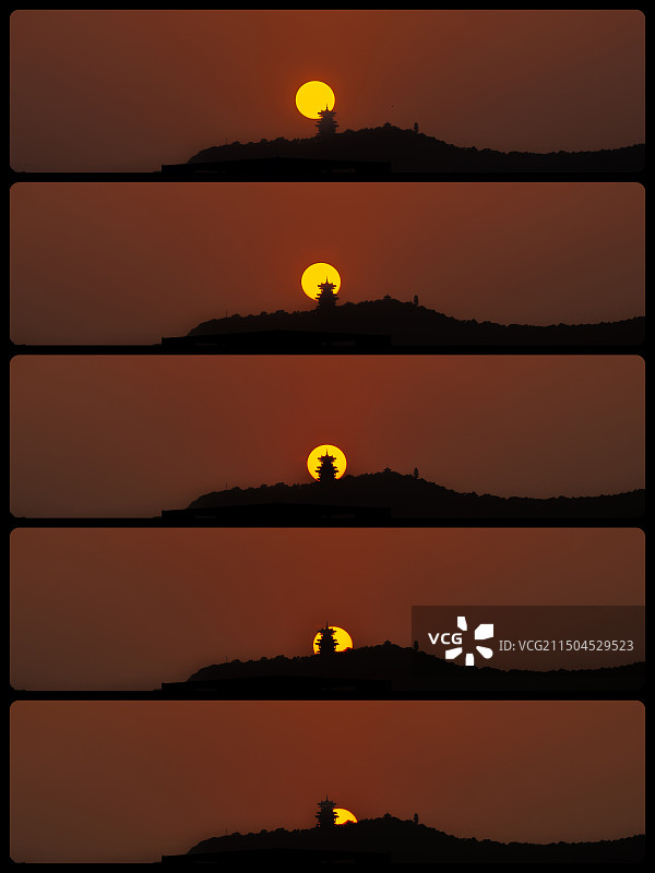 望宸阁日落图片素材